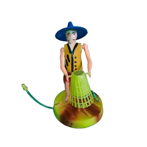 Basket Man Air Toy for Aquarium – Funny Air-Driven Fish Tank Decoration | Moves with Air Pump | Durable & Safe | Creative Underwater Action Ornament for Kids & Adults