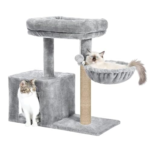Cat Tree with Scratching Posts, Hammock and Perches (Grey - FURR-30)