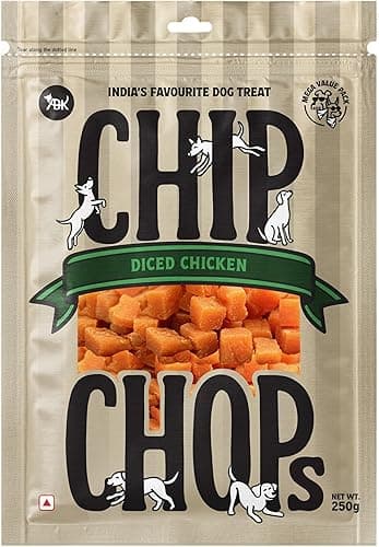 Chip Chops Diced Chicken Dog Treats, High Protein Healthy Dog Snacks, Easily Digestible Training and Reward Treats Suitable for All Dog Breeds 250g - Pack of 1