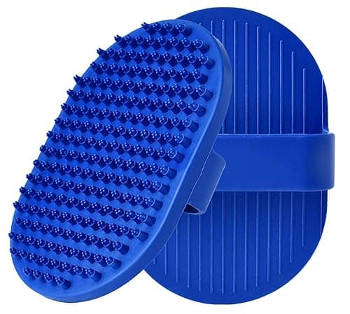 Dog Grooming Brush, Dog Shampoo Bath Brush Shedding Soothing Massage Rubber Comb for Long Short Haired Dogs and Cats 2pcs