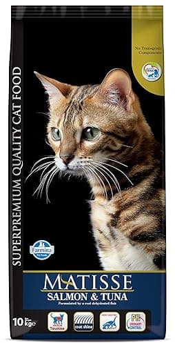 Farmina Matisse Salmon & Tuna Cat Food | Complete & Balanced Nutrition | for Adult Cats | Supports Coat Shine & Digestion | 10kg