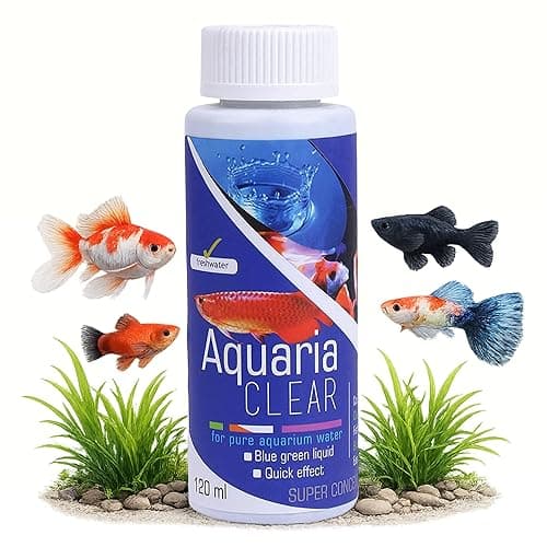 Foodie Puppies Aquatic Remedies Aquaria Clear - 120ml | Suitable for Fresh Water | Cloudy Water Remover for Crystal Clear Aquarium Water with Free Key Ring
