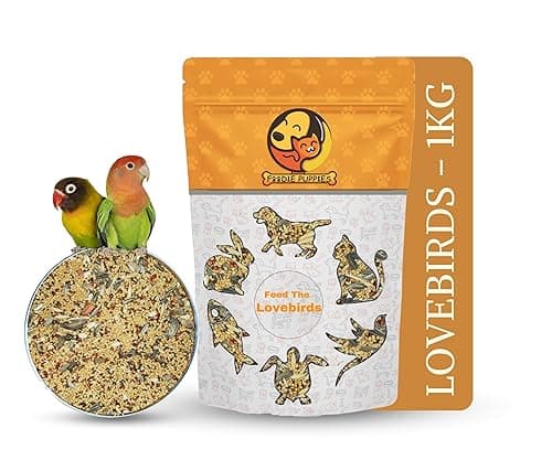 Foodie Puppies Bird Food for Lovebirds - (1Kg, Pouch) | Natural & Healthy Premium Mix Seeds, Kangani, Yellow Proso, Sunflower, Browntop, Oats, Pearls, Niger | All Life Stages