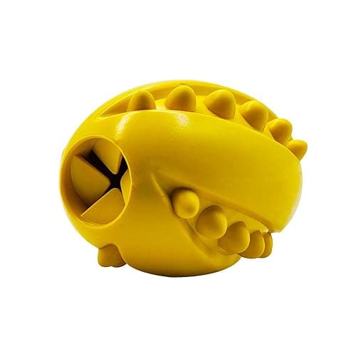 Goofy Tails Dog Ball Toys, Rubber Studded Rugby Ball for Dogs, Non-Toxic Chew Toys, Yellow Rugby Ball for Dog, Toy for All Breeds, Ideal Balls for Medium and Large Dogs