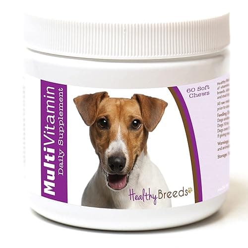 Healthy Breeds Dog Multivitamin Soft Chew for Jack Russell Terrier - Over 80 Breeds - Daily Vitamin and Mineral Supplement - 60 Count