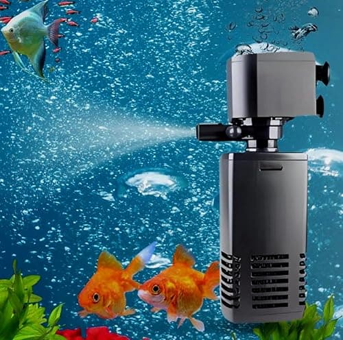 LINY/Bluepets BL Series 4-in-1 Aquarium Filter | 15W High-Power Submersible Internal Pump | 880 L/H Water Flow | Crystal Clear Filtration | Suitable for 1.5–2.5 Ft Medium Fish Tanks