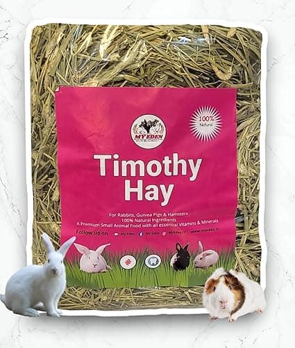 My Eden Timothy Natural Hay (500 Grams) for Rabbits, Guinea Pigs and Hamsters for All Life Stages || HIGH Fiber Food