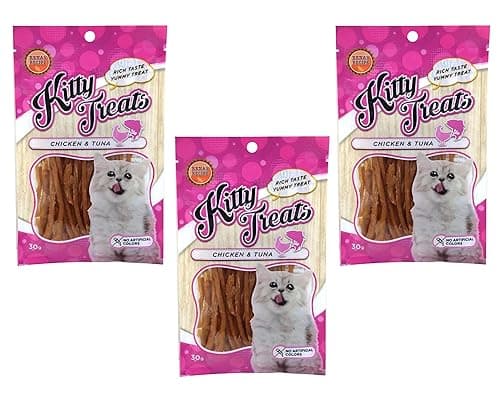 Neko Cataholic Treat for Cats and Kittens with Multi-Packs, 30gm (Chicken & Tuna, Pack of 3) - Sold by Foodie Puppies with Free Key Ring