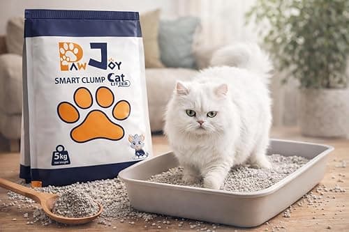 PawJoy Cat Litter Scented | Easy Clumping | Round Balls (5kg(4 Pack))