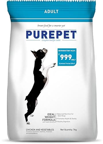 Purepet Adult Dry Dog Food 7kg | Chicken & Vegetable Flavour | Supports Digestion | Boosts Vitality | Complete & Balanced Nutrition | Suitable for Adult Dogs