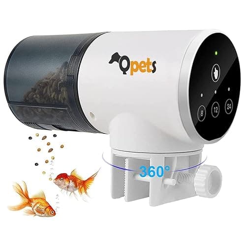 Qpets® 3 Way Automatic Fish Feeder for Aquarium Timer Turtle Food Fish Aquarium Accessories Aquarium Auto Feeder Fish for Marine Aquariums Pond(Not Including Battary)