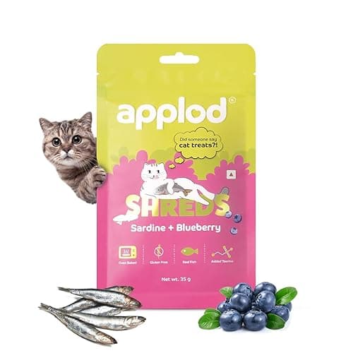 Sardine with Blueberry Cat Treats | Made with Real Sardine | Grain-Free, No Fillers | with Taurine | Soft, Protein-Rich Snack | 35g