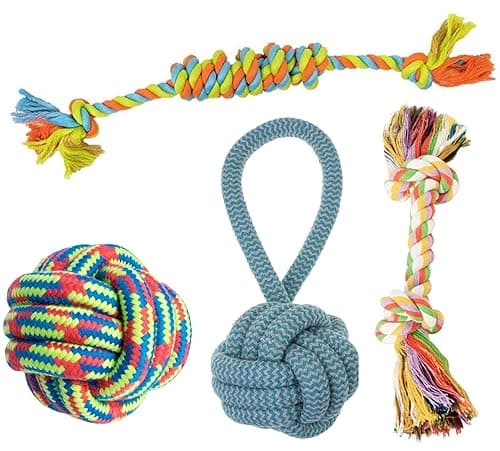 Tail Dog Toys + Dog Chew Toys + Puppy Teething Toys + Rope Dog Toy + Dog Toys for Small to Medium Dog Toys + Dog Toy Set(Pack of 4 Combo NO.1)