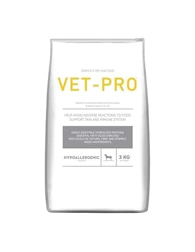 Vet Pro Hypoallergenic Dog Food, Complete Dry Food with Hydrolyzed Proteins, 3 kg