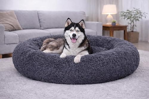 ZEXSAZONE Summer Round Donut Comfortable Both Sides usable Washable for XL Dogs mat l Large Bed for l Adult Dog l Medium Dogs Large Bed for Giant Dog l Pets in Summer Cooling