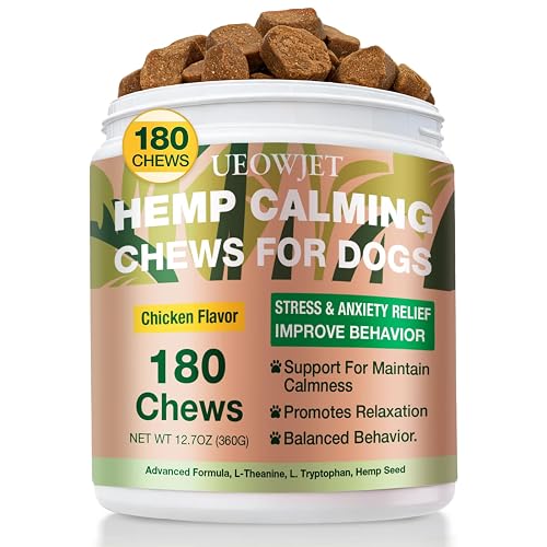 180 Chews Calming Chews for Dogs - Dog Calming Chews, for Separation, Strеss & Hyperactivity Rеlief, Storms &Fireworks, Supports Rеlaxation for Travel, 180 Cts