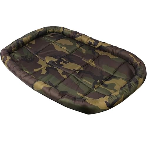 All for Fur Dog Bed & Mat β Foldable, All-Season Sleeping Mattress | Machine Washable Travel Pad for Car, Sofa, Crate, or Floor | Ideal for All Dogs (Army Print-Medium,90 x 63cm)