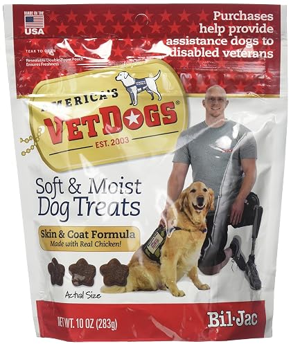Bil-Jac (6 Pack) America's Vet Dogs Skin and Coat Dog Treats, 10 Ounces Each