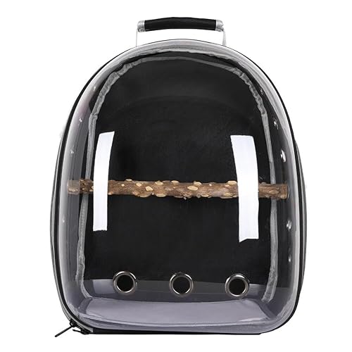 Bird Carrier Backpack, Bird Travel Carrier with Standing Perch, Lightweight Breathable Parrot Cage for Small Birds, Green Cheek, Cockatiel, Parrot