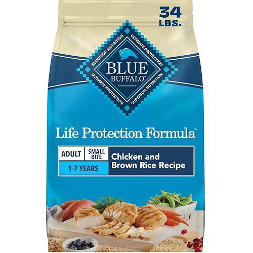 Blue Buffalo Life Protection Formula Chicken & Brown Rice Small Bite Adult Dry Dog Food, Supports Immunity with Antioxidant-Rich LifeSource Bits, Promotes Healthy Muscles, Skin & Coat Health, 15 lbs.