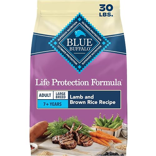Blue Buffalo Life Protection Formula Lamb & Brown Rice Large Breed Adult Dry Dog Food, Supports Immunity with Antioxidant-Rich LifeSource Bits, Promotes Healthy Muscles, Skin & Coat Health, 30 lbs.