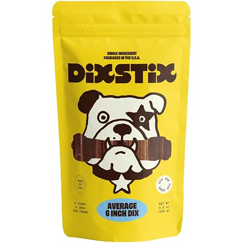 Bully Sticks for Dogs - 6 inch Bully Sticks - Fully Digestible, Grain Free, Single Ingredient, All-Natural - Low Odor - 5 Pack
