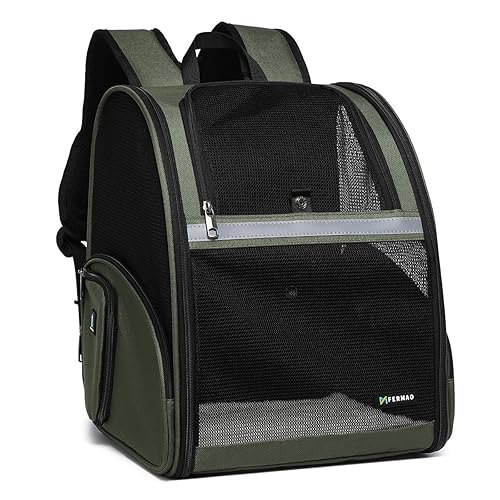 Cat Backpack Carrier,Airline Approve Carrier Backpack Small Dog and Middle Cat Puppy Kitty,Fully Breathable Mesh Desing Pet Travel Bag Up to 15 Lbs,Great for Travel Hiking Camping Outdoor Use