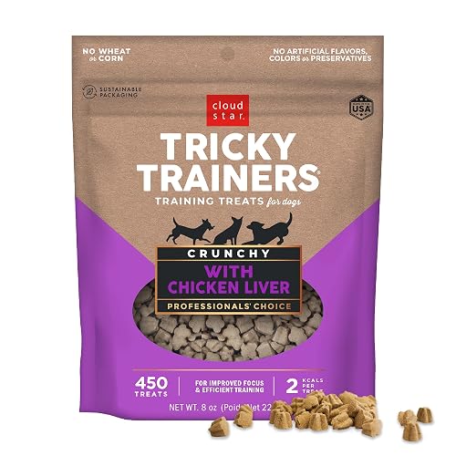 Cloud Star Tricky Trainers Crunchy Dog Treats, Liver, 8 oz. Pouch