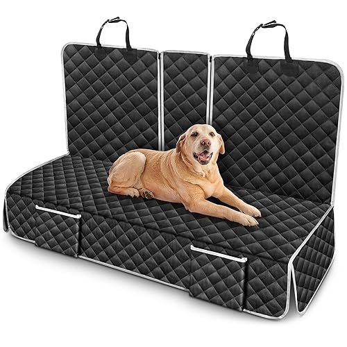 Dog Car Seat Cover Compatible with Ford Ranger/Maverick Hybrid XL XLT Lariat Limited Platinum 4Door Back Seat Accessories, Waterproof Truck Pet Bench Backseat Covers with Non-Slip Backing 2000-2026