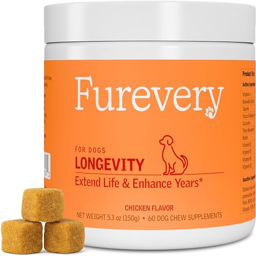 Dog Multivitamin Chews – 11-in-1 Daily Multivitamin for Dogs, Chicken Flavor with Flaxseed, Supports Immune System, Hip & Joint, Skin & Coat, Heart Health, Energy & Vitality, 60 Count