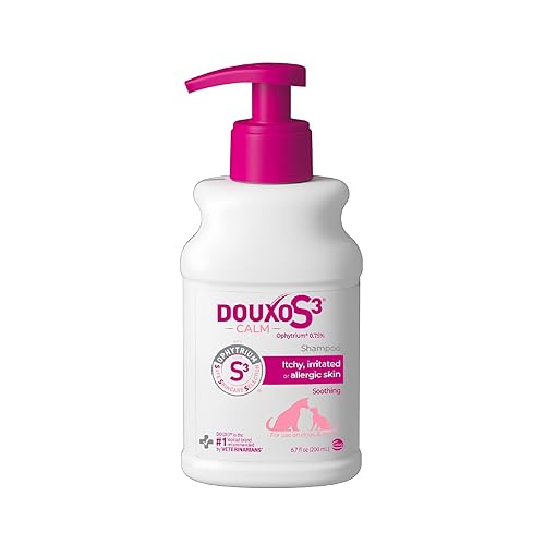 Douxo S3 Calm Dog Shampoo for Itchy Skin Relief, Dog Shampoo for Allergies and Itching, Soothes Itchy, Irritated or Allergic Skin For Dogs and Cats, 6.7 fl oz