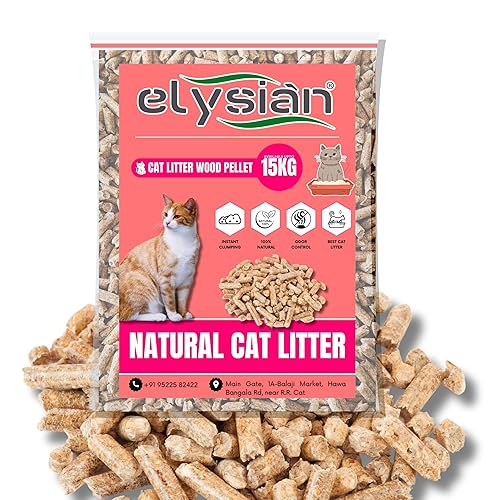 Elysian Scoopable Smart Wood Pellet Cat Litter in Rose Fragrance | Clean Pet Pattern Advance Cat Litter | Multiple Cats and Kittens Wood Pellet | Low-dust Strong Scented Odor Controlling β 2kg