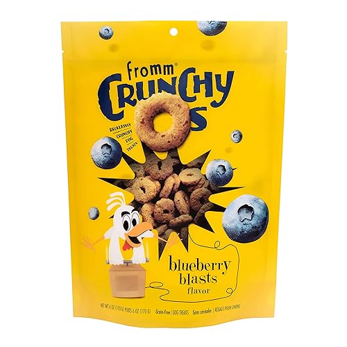 Fromm Crunchy Os Blueberry Blasts Dog Treats - Premium Crunchy Dog Treats - Chicken Recipe - 6 oz