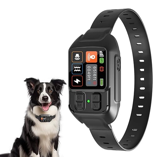 GPS Wireless Dog Collar Fence System,Invisible Electric Fence for Dogs,Adjustable Range 49-6561ft,IPX7 Waterproof Rechargeable Design,GPS Dog Collar Has 2 Modes Circular and Free-Form Fence