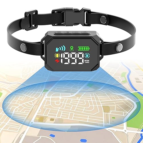 GPS Wireless Dog Fence , Electric Fence for Dogs, Perimeter Collar Fence System, Radius 33-1999 Yards, Beep Vibration Shock Correction,Pet Containment System for Outdoor Use, for Pets Over 18 Lbs