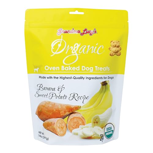 grandma lucy's Organic Oven Baked Dog Treats - Banana & Sweet Potato, 14 oz (844192)