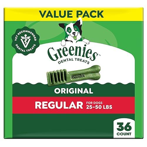 Greenies Veterinarian-Recommended Adult Natural Dental Dog Treats Regular Size, Dog Dental Chews, Original Flavor, 54 oz. Pack, 54 Count