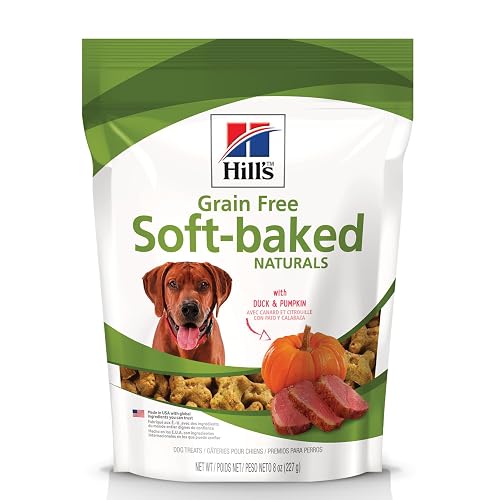 Hill's Grain Free Soft-Baked Naturals Dog Treats, Duck & Pumpkin, 8 oz. Bag