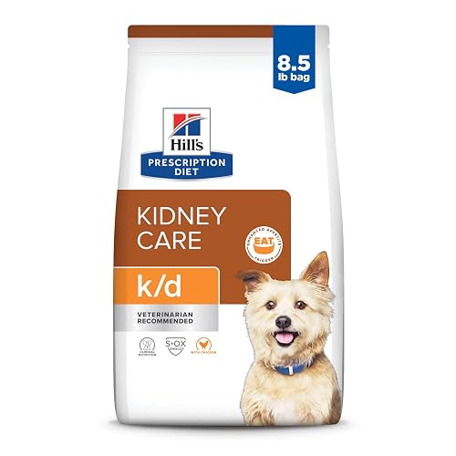 Hill's Prescription Diet k/d Kidney Care Dry Dog Food, Chicken, 8.5 lb. Bag