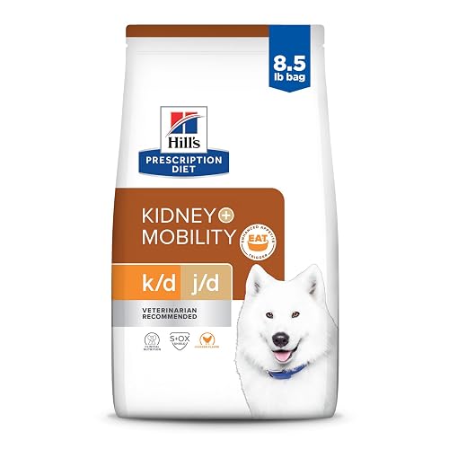 Hill's Prescription Diet k/d Kidney Care + j/d Joint Care Chicken Flavor Dry Dog Food, Veterinary Diet, 8.5 lb. Bag