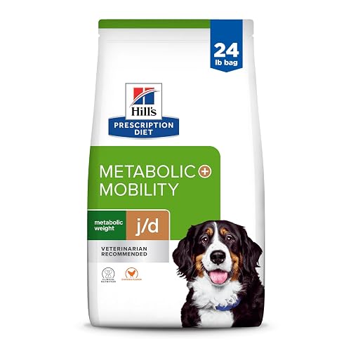 Hill's Prescription Diet Metabolic + Mobility, Weight + Joint Care Dry Dog Food, Chicken, 24 lb. Bag