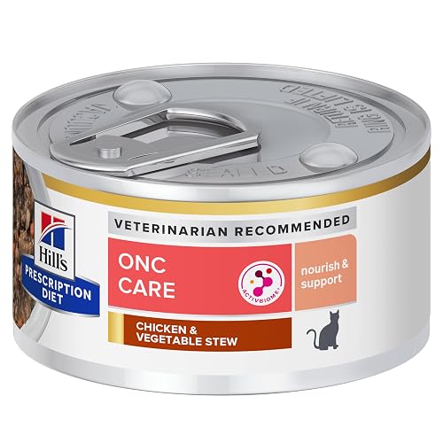 Hill's Prescription Diet ONC Care Wet Cat Food, Chicken & Vegetable Stew, Veterinary Diet, 2.9 oz. Cans, 24-Pack