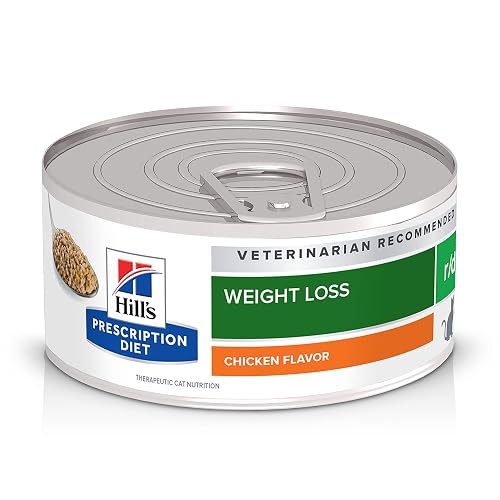 Hill's Prescription Diet r/d Weight Reduction Wet Cat Food, Chicken, 5.5 oz. Cans, 24-Pack