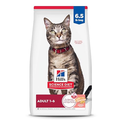 Hill's Science Diet Adult 1-6 Dry Cat Food, Salmon & Brown Rice, 6.5 lb. Bag