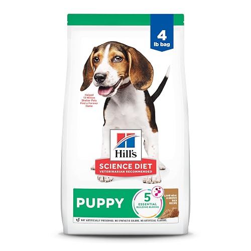 Hill's Science Diet Puppy Dry Dog Food, Lamb Meal & Brown Rice, 4 lb. Bag