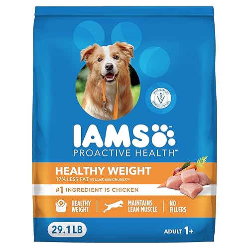 IAMS Proactive Health, Dry Dog Food, Adult Dog Food Dry Recipe for Healthy Weight, with Chicken, 29.1 Lb. Bag
