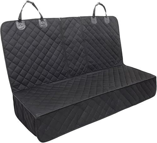 JSTHT Dog Seat Cover, 100% Waterproof Bench Seat Cover Protector Scratch Proof Nonslip Durable Soft Pet Back Seat Covers for Cars Trucks & SUV