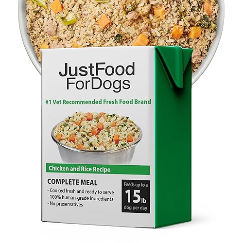 JustFoodForDogs Pantry Fresh Wet Dog Food, Complete Meal or Topper, Chicken & White Rice Human Grade Recipe - 12.5 oz (Pack of 6)