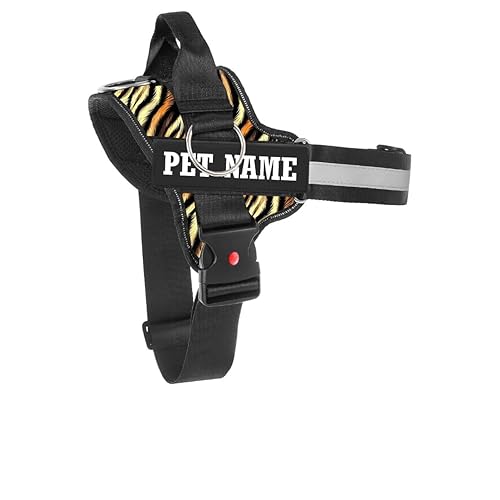 KIKA Pets Original Dog Harness with Pet Name | Dog Vest Harness, Small Size (for 5-12 kg Dogs) Tiger