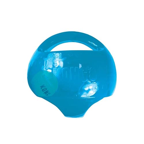 KONG Jumbler Ball - Interactive Toy for Dog & Puppy Playtime - Fetch Toy with Tennis Ball - Dog Supplies for Engaging Play - for Medium/Large Dogs - Assorted Colors